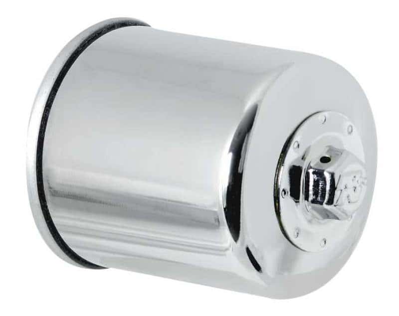 K&N Engineering — K&N Honda / Kawasaki / Yamaha / Polaris / Victory 2.688in OD x 3.344in H Oil Filter - Chrome - view 1