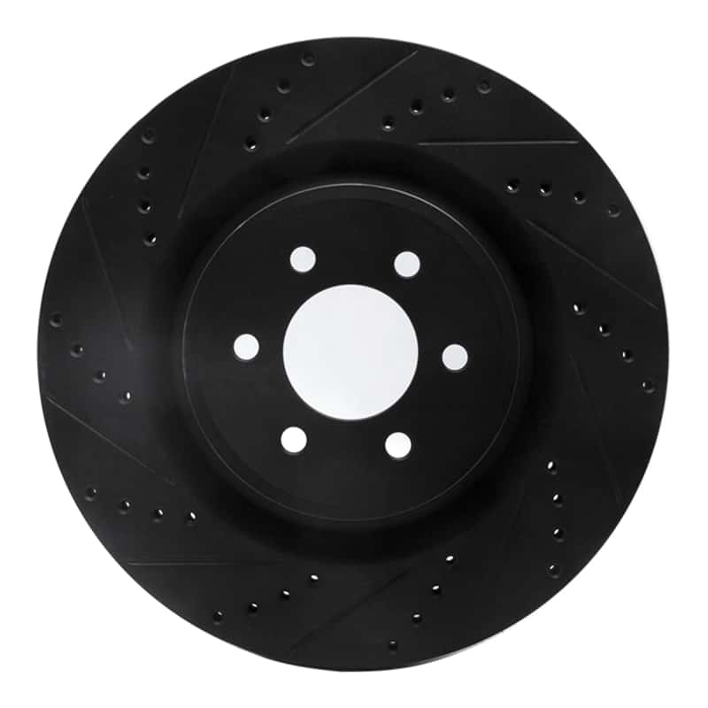 R1 Concepts — R1 2003-2017 Dodge Viper Front Left Drilled & Slotted Black Brake Rotor
R1 Brake Rotor Drill - view 1