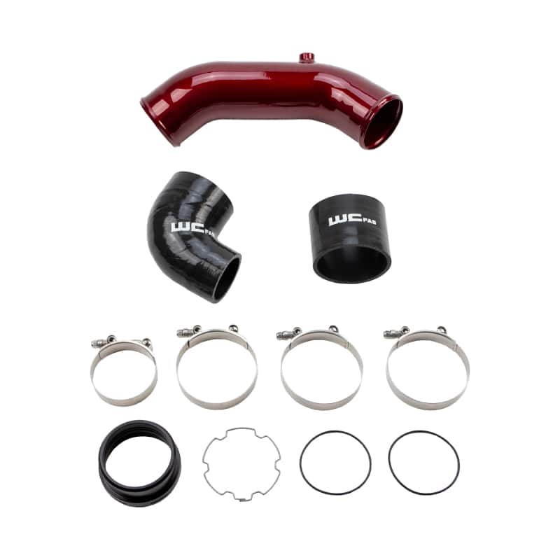 Wehrli — Wehrli 2017+ Ford 6.7L Power Stroke 3.5in Cold Side Intercooler Pipe - WCFab Red
IC Pipe 17-25 PS RED - view 1