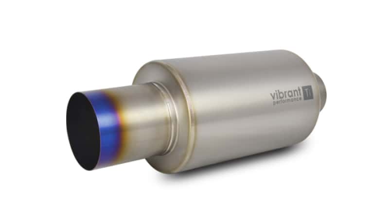 Vibrant — Vibrant Titanium Muffler w/Straight Cut Burnt Tip 3.5in Inlet / 3.5in Outlet
3.5InOutTiMuffBluTip
3.5"InOutMuffBurnTip - view 2