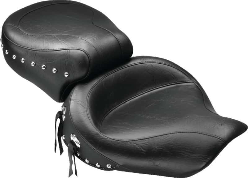 Mustang Motorcycle — Mustang 91-05 Harley Dyna Wide Touring 1PC Seat w/Studs - Black - view 2