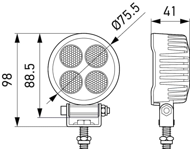 Hella — Hella ValueFit LED Work Light TR1700 LED MV CR LT
Universal Work Lamp - view 9