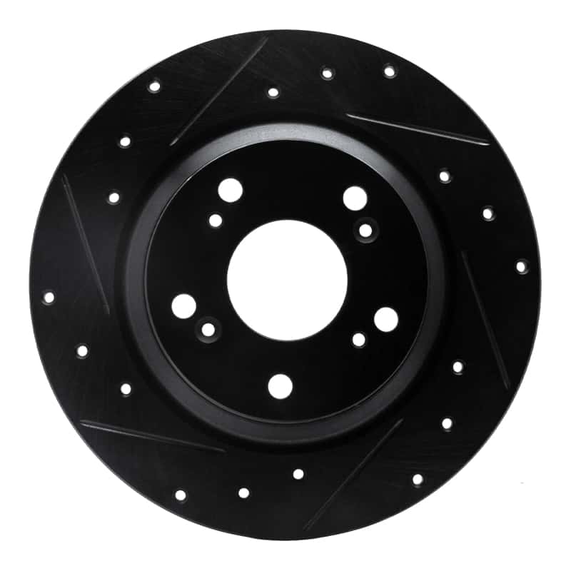 R1 Concepts — R1 00-09 Honda S2000 Rear Left Drilled & Slotted Black Brake Rotor
R1 Brake Rotor Drill - view 1