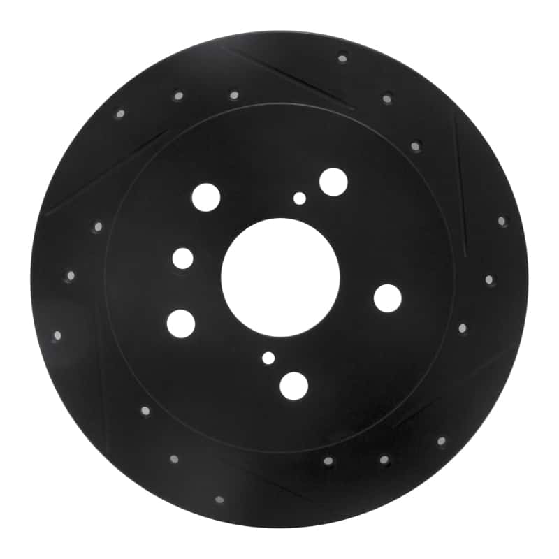 R1 Concepts — R1 18-24 Toyota Camry Rear Right Drilled & Slotted Black Brake Rotor
R1 Brake Rotor Drill - view 1