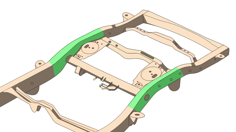 RustBuster — Rust Buster 2003-2014 Toyota 4Runner and FJ Cruiser Over-the-Axle Frame Repair Kit - Right - view 2