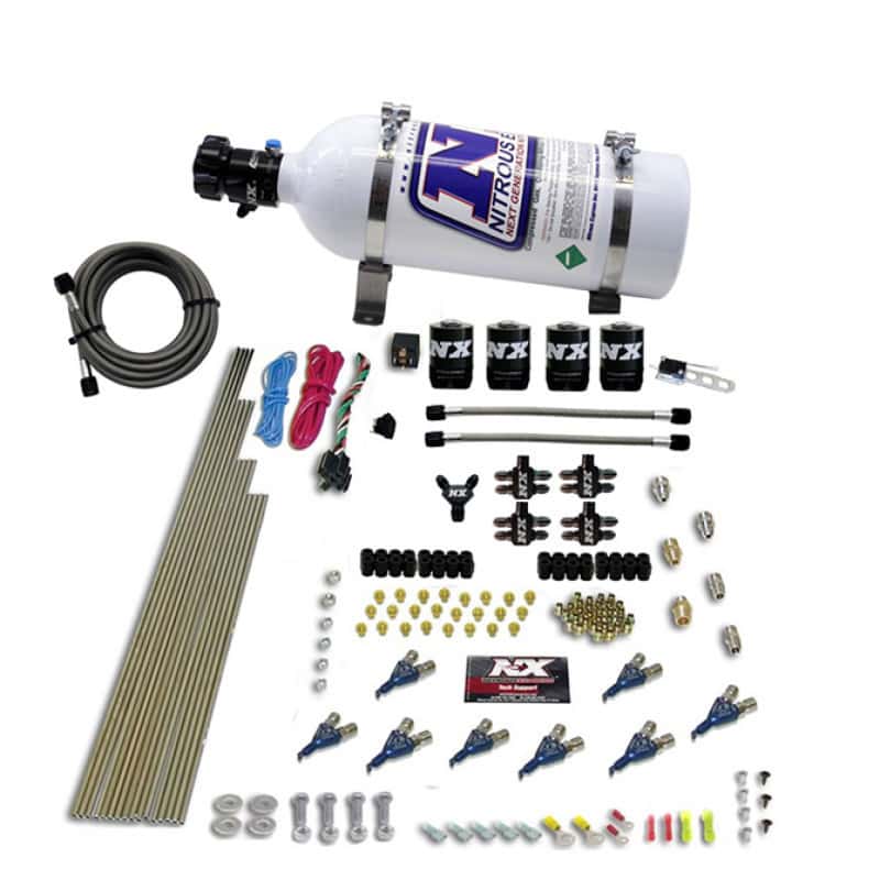 Nitrous Express — Nitrous Express 8 Cyl Piranha Direct Port 4 Solenoids Nitrous Kit (200-500HP) w/5lb Bottle
Injection System Kit
N2OSys - view 2