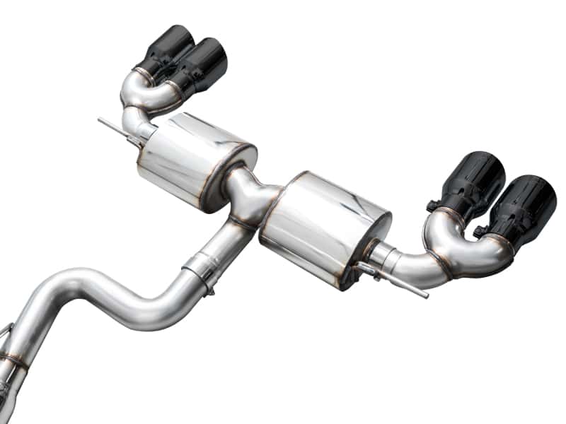 AWE Tuning — AWE MK8 Volkswagen Golf R 3in Touring Edition Quad Exhaust - Diamond Black Tips
Touring Catback - view 9