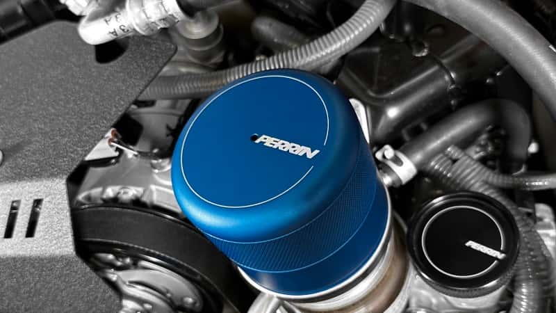 Perrin Performance — PERRIN 15-25 Subaru WRX & 13-26 BRZ/FR-S/86/GR86 Oil Filter Cover - Blue - view 5