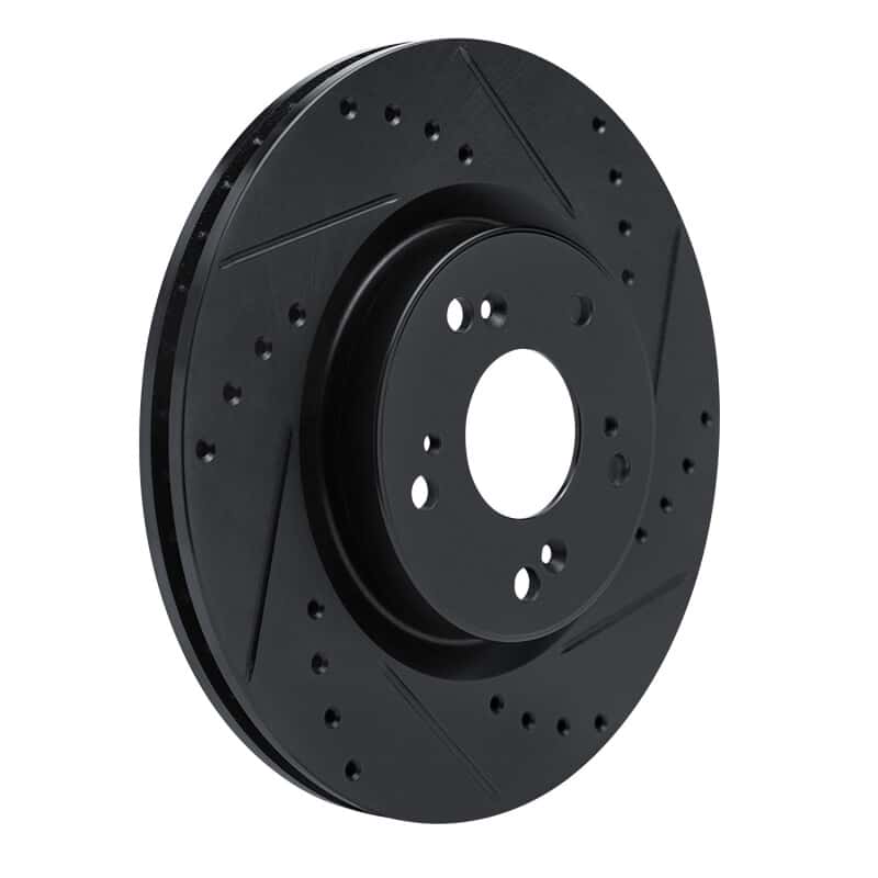 R1 Concepts — R1 12-16 Honda CR-V Front Right Drilled & Slotted Black Brake Rotor
R1 Brake Rotor Drill - view 2