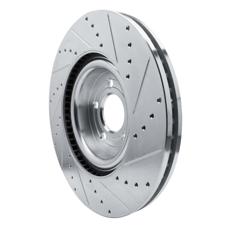 R1 Concepts — R1 20-25 Ford Police Interceptor Utility Front Left Drilled & Slotted Silver Brake Rotor
R1 Brake Rotor Drill - view 4