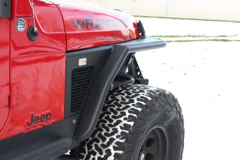 Fishbone Offroad — Fishbone Offroad 97-06 Jeep Wrangler TJ Steel Tube Fenders Front 3In Flare - Blk Textured Powdercoat - view 18