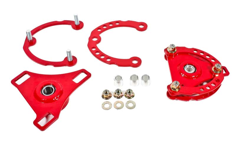 BMR Suspension — BMR 15-17 S550 Mustang Caster Camber Plates - Red - view 1