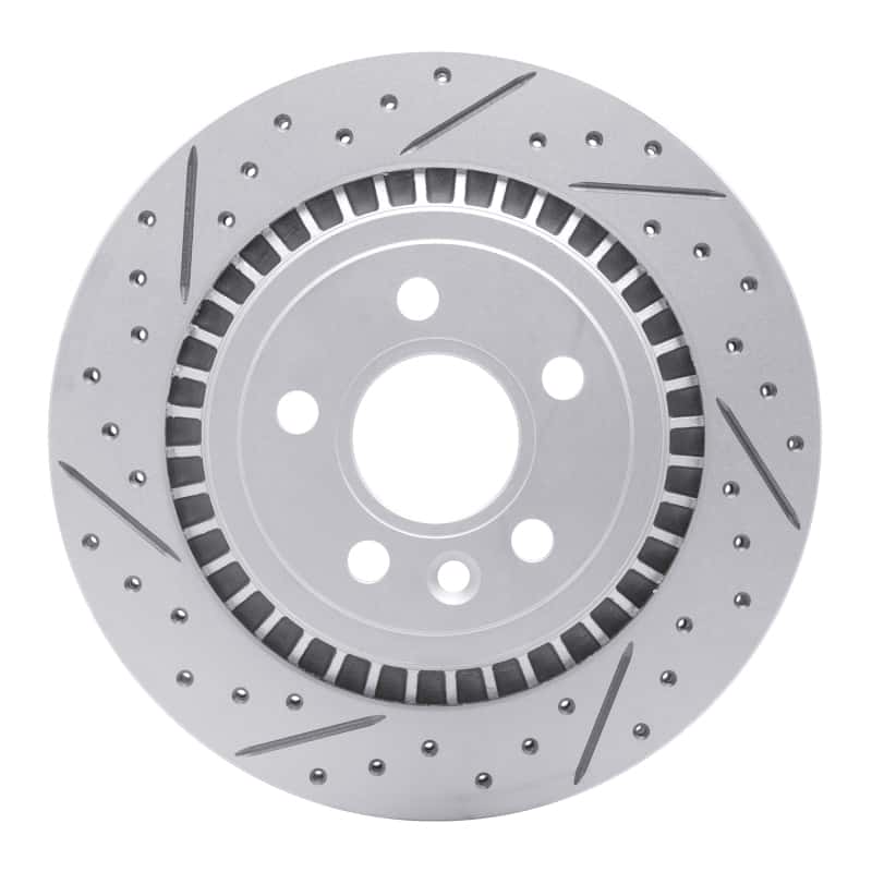 R1 Concepts — R1 07-18 Volvo S80 Rear Left Drilled & Slotted Geo-Carbon Rotor - view 1