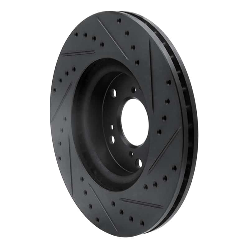 R1 Concepts — R1 02-15 Acura CSX Front Left Drilled & Slotted Black Brake Rotor
R1 Brake Rotor Drill - view 4