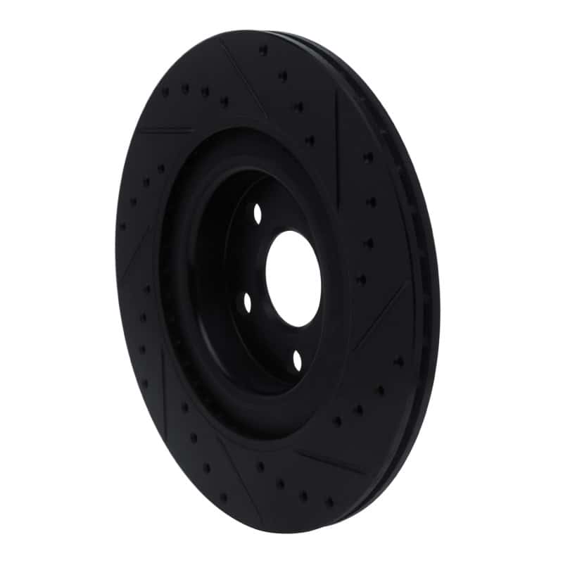 R1 Concepts — R1 16-26 Volvo V90 Rear Left Drilled & Slotted Black Brake Rotor
R1 Brake Rotor Drill - view 4