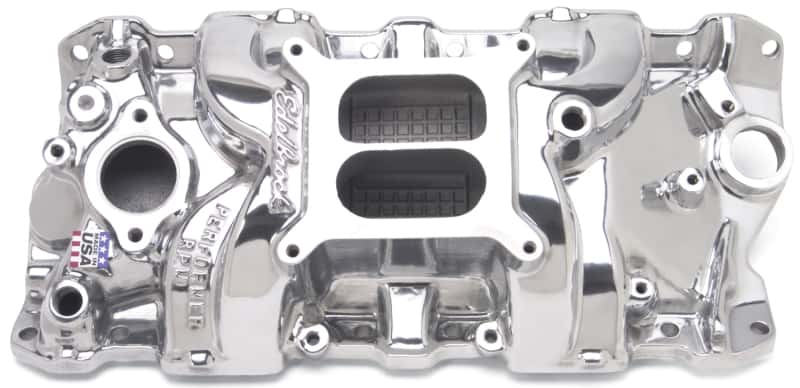 Edelbrock — Edelbrock Perf RPM Manifold Polished
MANIFOLD - view 1