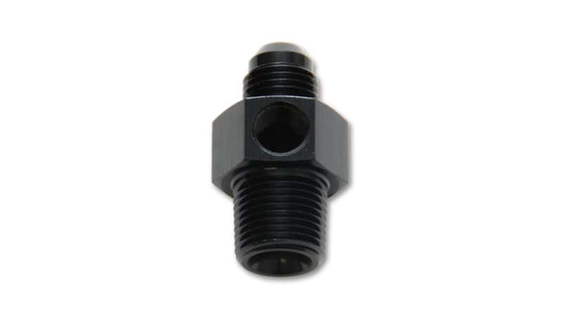 Vibrant — Vibrant -6AN Male to 3/8in NPT Male Union Adapter Fitting w/ 1/8in NPT Port
6ANM-3/8MW1/8"NPTPrt
-6ANMal-3/8"NPT/Port
AN Fitting - view 2
