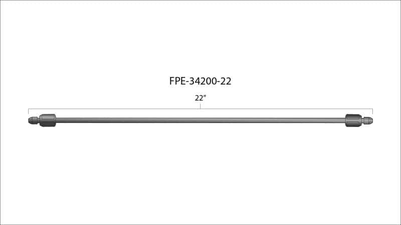 Fleece Performance — Fleece Performance 22in High Pressure Fuel Line (8mm x 3.5mm Line, M14x1.5 Nuts) - view 4