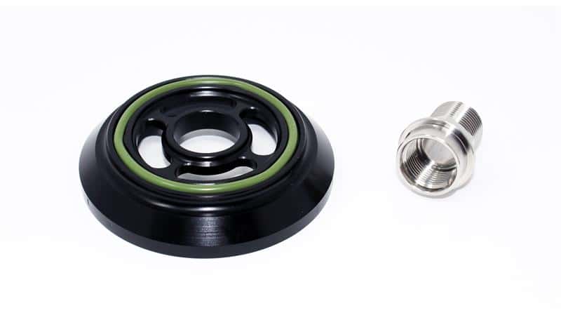 Torque Solution — Torque Solution WIX Oil Filter Adapter w/ WIX 51060R Nissan R35 GT-R VR38 - view 3