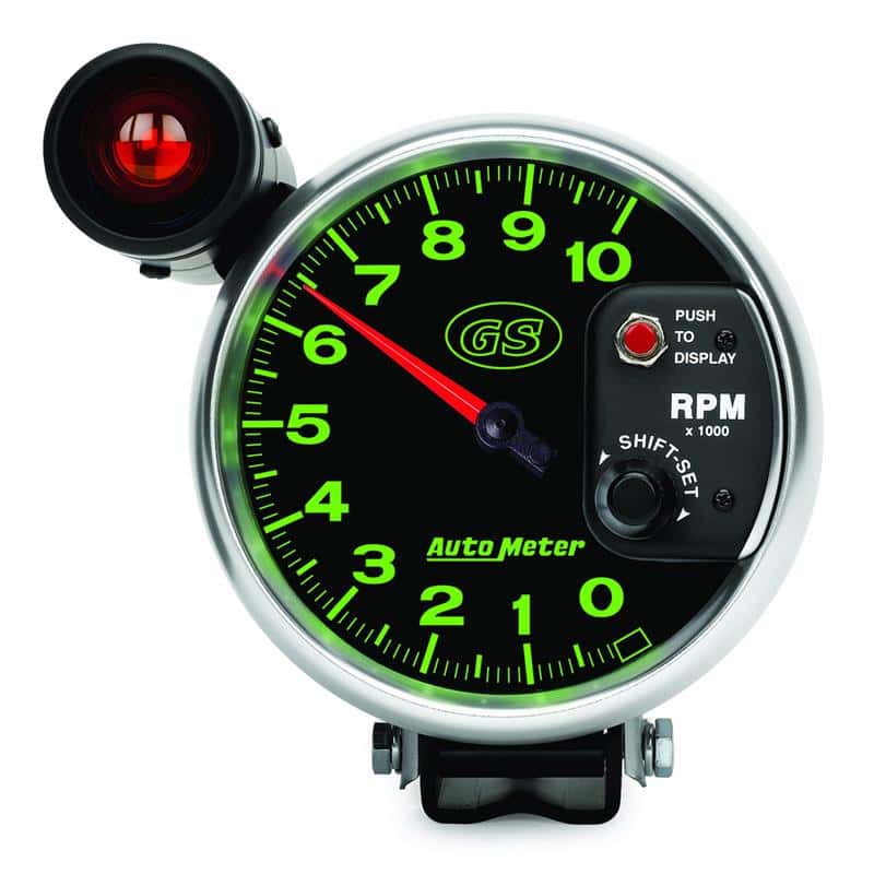 AutoMeter — AutoMeter Gauge Tachometer 5in. 10K RPM Pedestal W/ Ext. Shift-Lite Gs
5" TACH, 10,000 RPM, - view 2