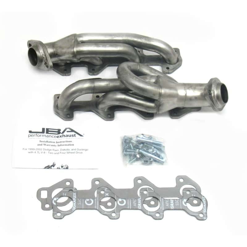 JBA — JBA 04-07 Dodge Dakota 4.7L PowerTech 1-1/2in Primary Raw 409SS Cat4Ward Header
Exhaust Header - view 2