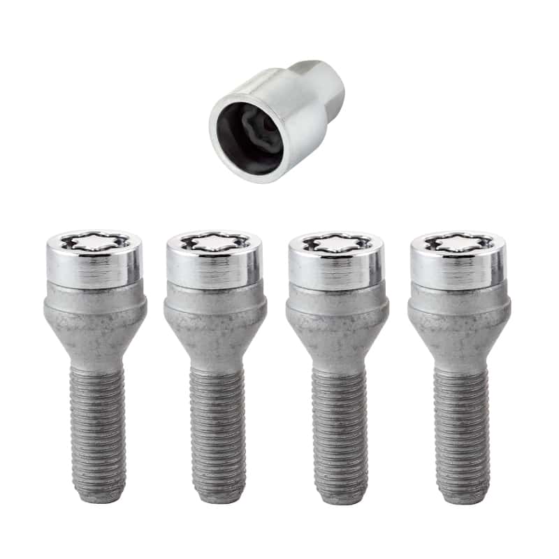 McGard — McGard Wheel Lock Bolt Set - 4pk. (Cone Seat) M12X1.5 / 17mm Hex / 31.7mm Shank Length - Chrome - view 1