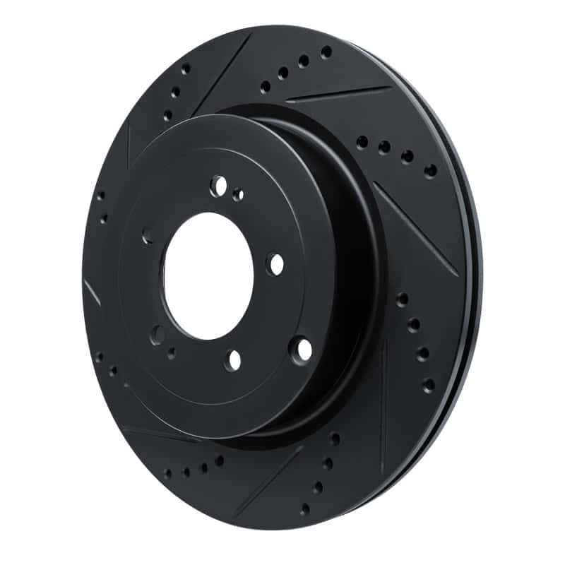 R1 Concepts — R1 08-15 Mitsubishi Lancer Rear Left Drilled & Slotted Black Brake Rotor
R1 Brake Rotor Drill - view 2
