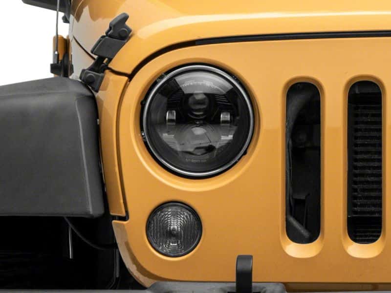 Raxiom — Raxiom 07-18 Jeep Wrangler JK 7-In LED Headlights- Blk Housing (Clear Lens)
Headlights - view 5
