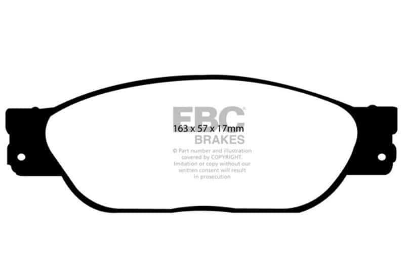 EBC — EBC 01-05 Ford Thunderbird 3.9 Redstuff Front Brake Pads
Disc Brake Pad - view 1