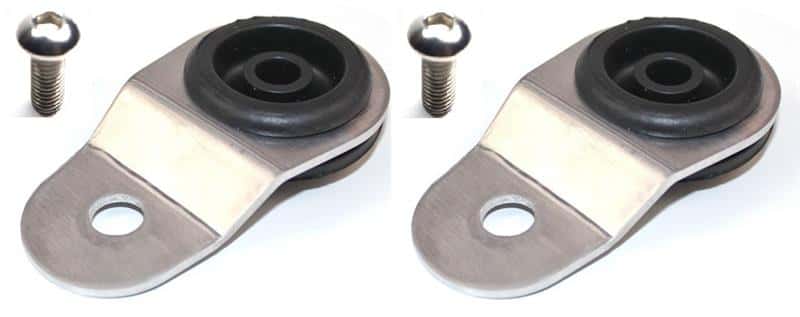 Torque Solution — Torque Solution Radiator Mount Combo with Inserts (Silver) : Mitsubishi Evolution 7/8/9 - view 2