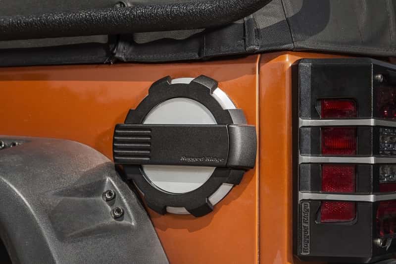 Rugged Ridge — Rugged Ridge Elite Fuel Door Non-Lock Brushed Alum 07-18 Jeep Wrangler JK
Fuel Filler Door - view 7