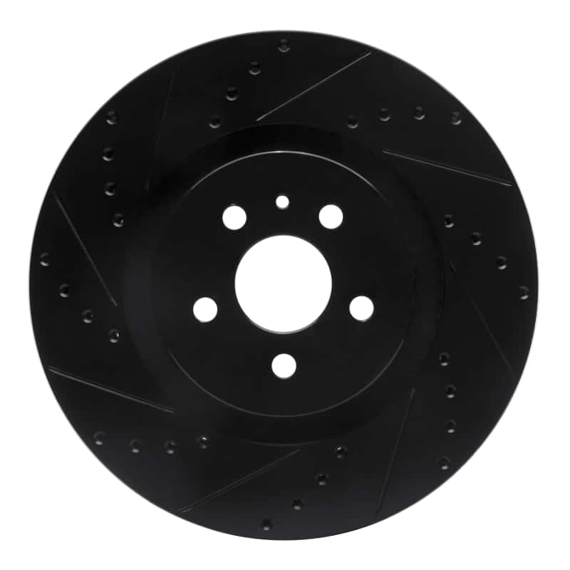 R1 Concepts — R1 15-21 Ford Edge Front Left Drilled & Slotted Black Brake Rotor
R1 Brake Rotor Drill - view 1