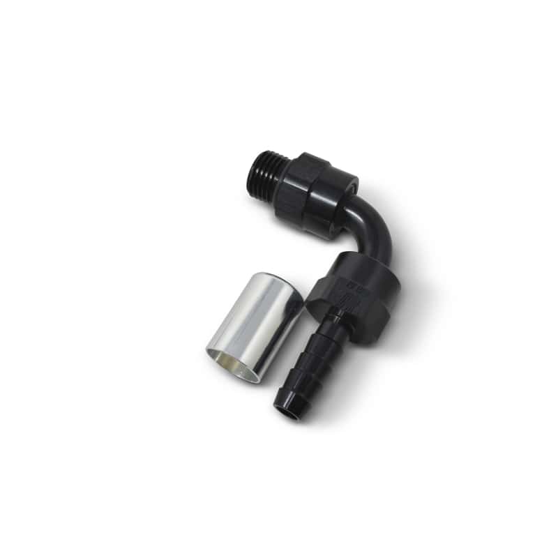 Russell — Russell Hose End Crimp On 10 Sae Port Male To -8 Hose 90 Deg Swivel Blk Anodized
Hose Fitting - view 6