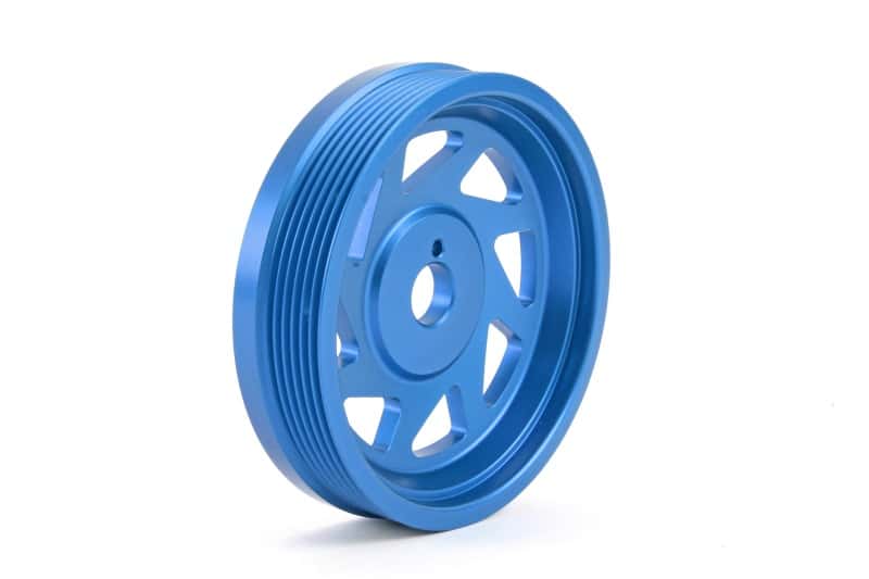 Perrin Performance — PERRIN 15-18 Subaru WRX / 13-20 BRZ / 14-18 FXT / 13-16 Crosstrek Lightened Crank Pulley - Blue - view 4