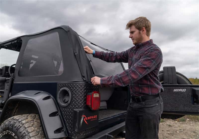 Rampage — Rampage 97-06 Jeep Wrangler TJ Frameless Trail Soft Top Kit - Black Diamond
Frameless Soft Top K
Top-Soft - view 5