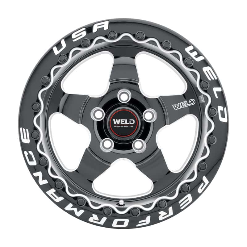 Weld — Weld S904 15x10 Ventura Beadlock 5x114.3 ET51 BS7.50 Gloss BLK MIL DIA 78.1 - view 1