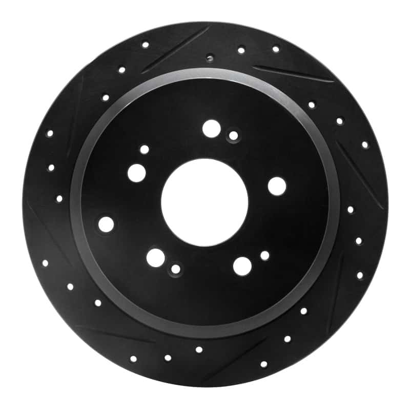 R1 Concepts — R1 05-10 Honda Odyssey Rear Left Drilled & Slotted Black Brake Rotor
R1 Brake Rotor Drill - view 1