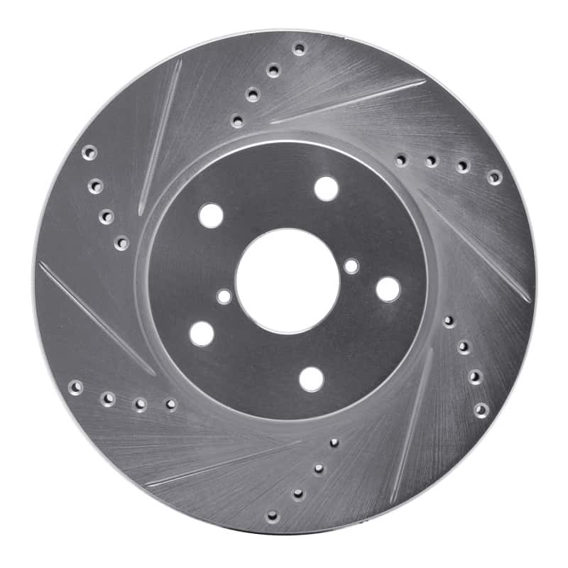 R1 Concepts — R1 15-19 Subaru Legacy Front Left Drilled & Slotted Silver Brake Rotor
R1 Brake Rotor Drill - view 1
