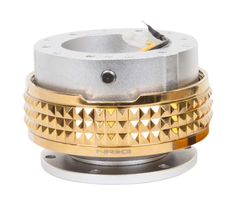NRG — NRG Quick Release Kit - Pyramid Edition - Silver Body / Chrome Gold Pyramid Ring - view 2