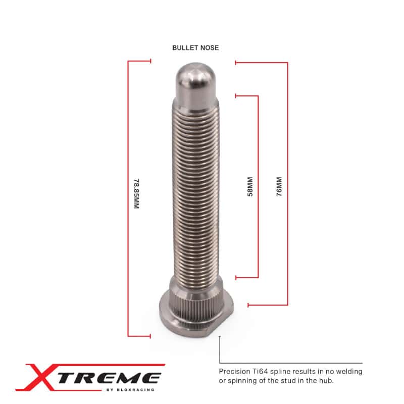 BLOX Racing — BLOX Racing Honda Xtreme Titanium Wheel Studs 12 x 1.50mm - Single - view 3