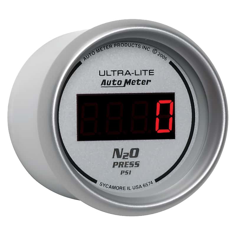 AutoMeter — Autometer Ultra-Lite 2-1/16in 1600 PSI Digital Nitrous Pressure Gauge - Silver
2-1/16" NITROUS, 0-1 - view 4