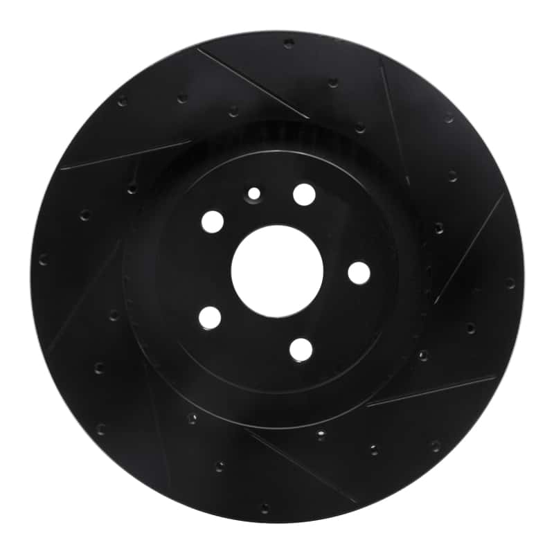 R1 Concepts — R1 2009-2015 Cadillac CTS Front Right Drilled & Slotted Black Brake Rotor
R1 Brake Rotor Drill - view 1