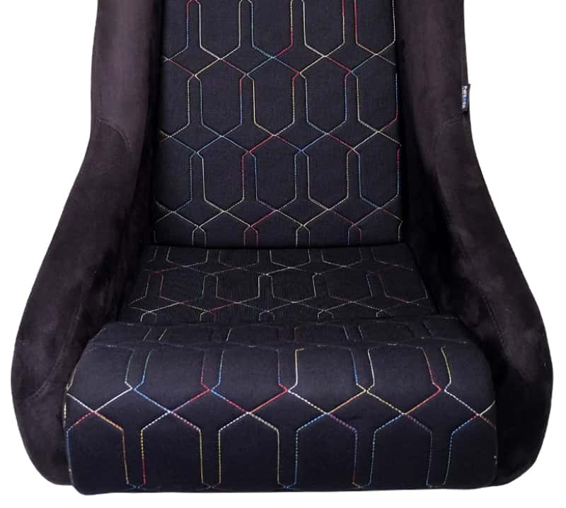 NRG — NRG FRP Bucket Seat (Black w/ Multi Color Geometric Pattern) - Large - view 5