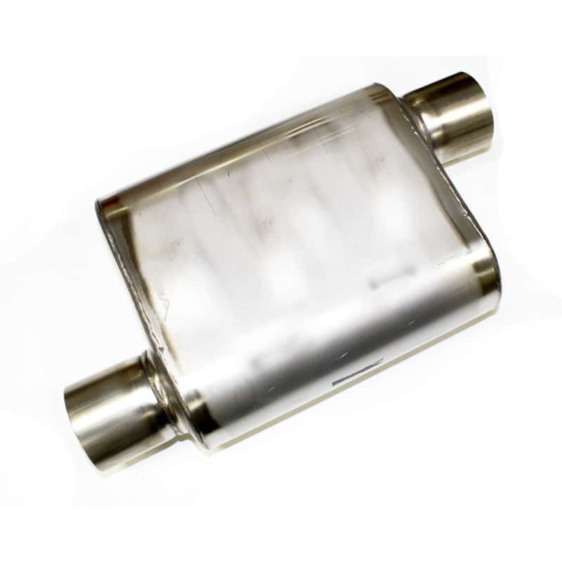 JBA — JBA Universal Chambered Style 304SS Muffler 11x9.75x4 3in Inlet Diameter Offset/Offset
Muffler - view 2