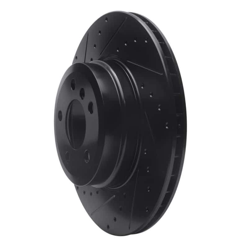R1 Concepts — R1 07-19 BMW X6 Rear Left Drilled & Slotted Black Brake Rotor
R1 Brake Rotor Drill - view 2