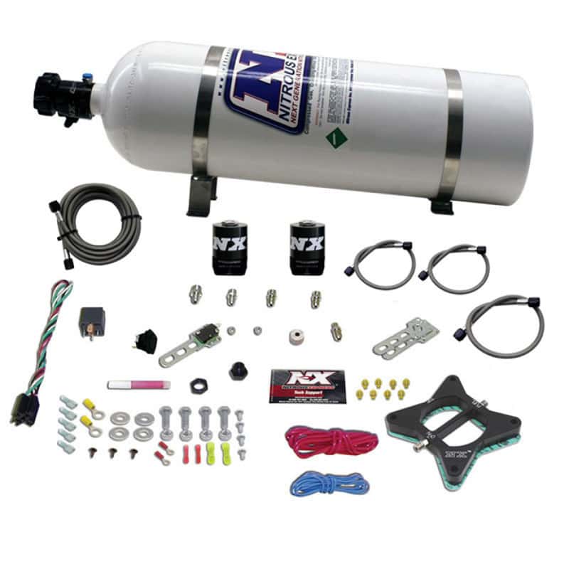 Nitrous Express — Nitrous Express 96-04 Ford Mustang 4.6L 2 Valve Nitrous Plate Kit w/15lb Bottle
Injection System Kit
N2OSys - view 2