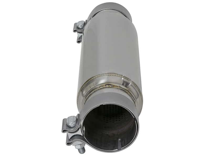 aFe — aFe MACH Force-Xp 409 SS Resonator 3in. Inlet/Outlet / 4in. Diameter / 12in. Body / 16in. Length
Stainless Resonator - view 3