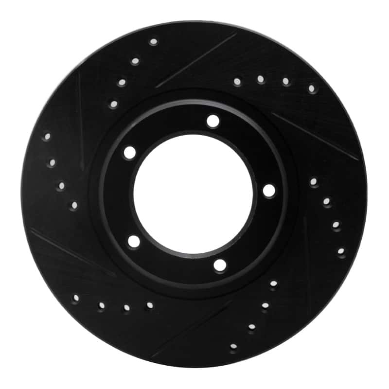 R1 Concepts — R1 95-04 Toyota Tacoma Front Left Drilled & Slotted Black Brake Rotor
R1 Brake Rotor Drill - view 1