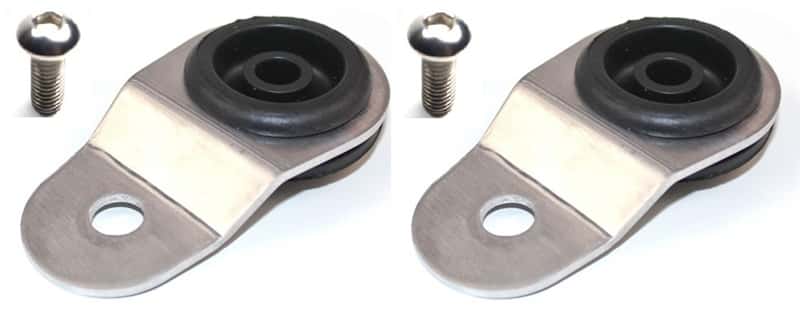 Torque Solution — Torque Solution Radiator Mount Combo with Inserts (Silver) : Mitsubishi Evolution 7/8/9 - view 1