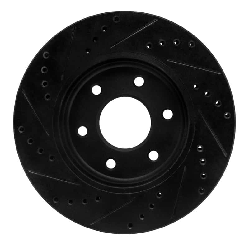 R1 Concepts — R1 05-21 Nissan Frontier Front Right Drilled & Slotted Black Brake Rotor
R1 Brake Rotor Drill - view 5